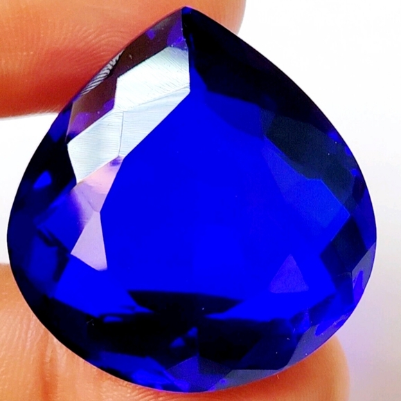 18.35 Ct Loose Blue Zoisite Tanzanite-Like Excellent Pear Cut Treated Gemstone.